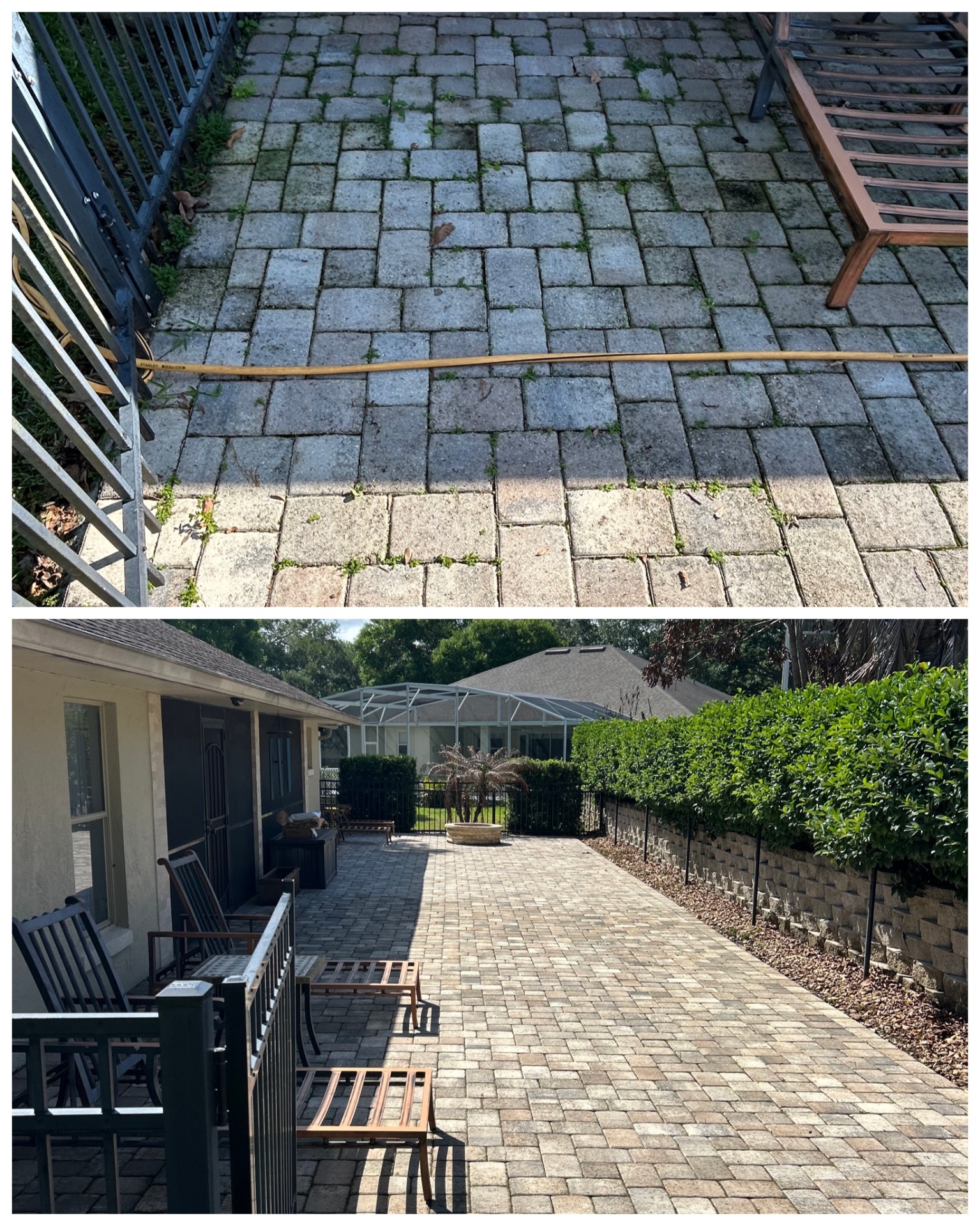 Paver clean up, South Clermont